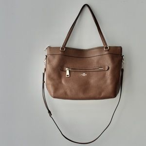 Coach pebble leather tote